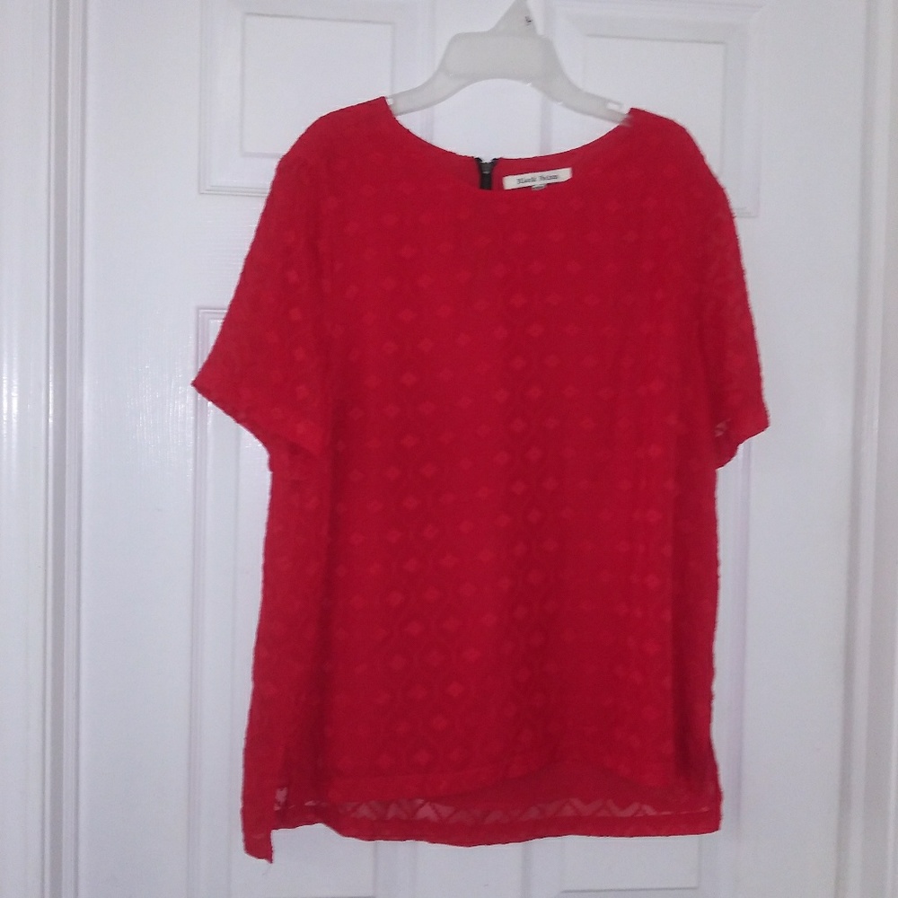 💜Womens double layer short sleeve blouse.